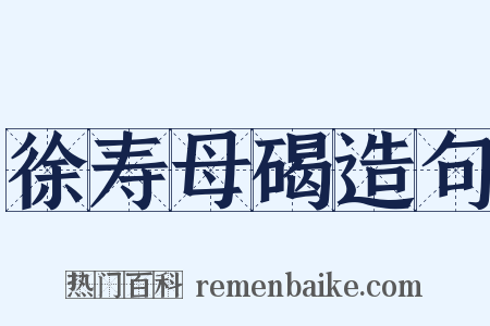 徐寿母碣造句是什么意思的图片